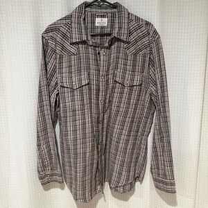 Patagonia Men's Plaid Long-Sleeve Button-Down Shirt - Brown/White